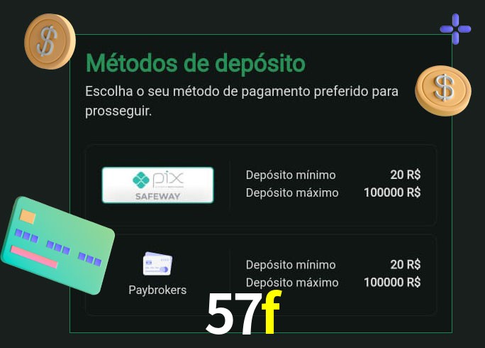 O cassino 57f oferece uma grande variedade de métodos de pagamento